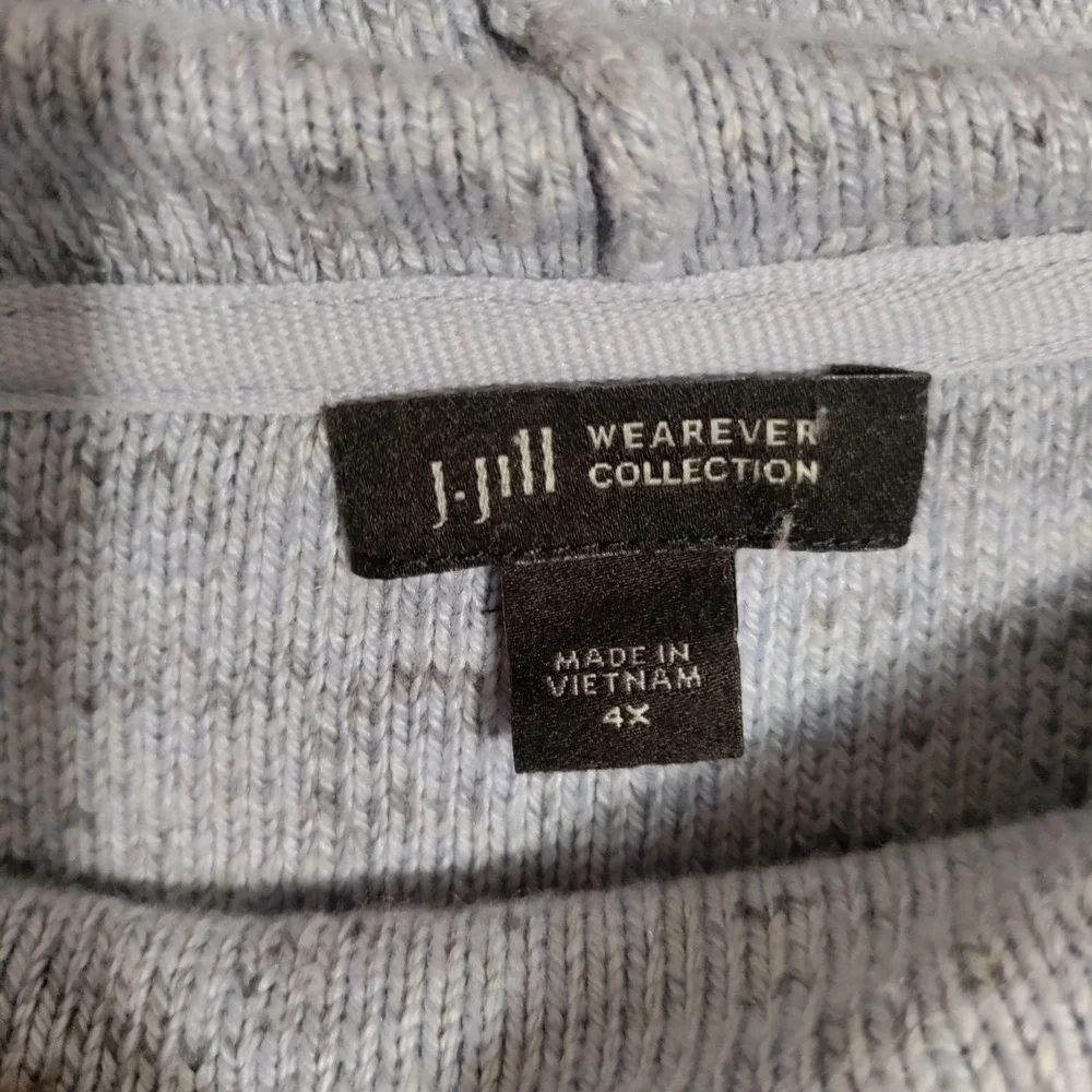 J.Jill Wearever‎ Collection Pullover Sweater Women Size 4X Blue Mock Neck
